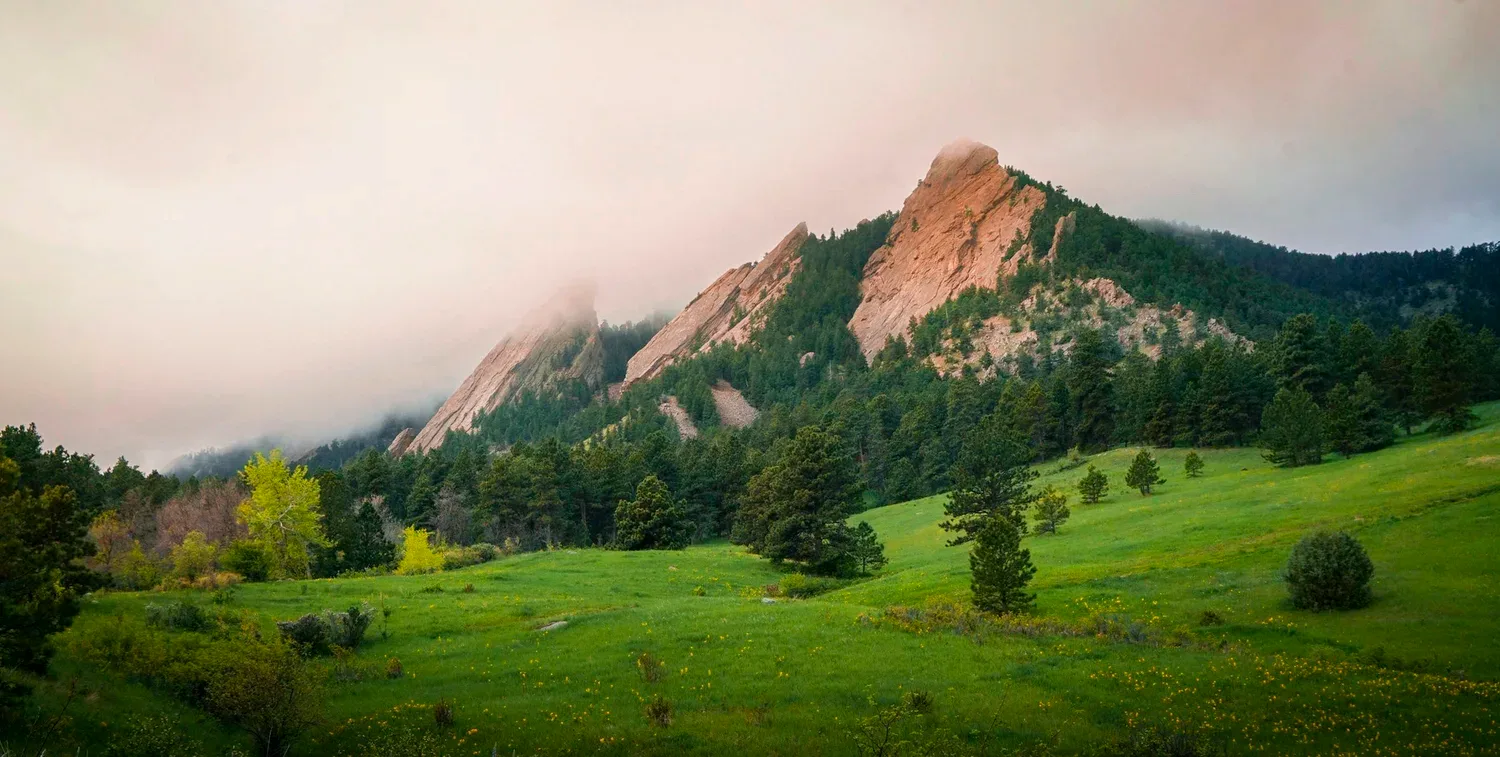 The Flatirons overlooking Boulder, Colorado
